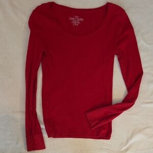 Women's Bold Red Long Sleeve Top. Medium